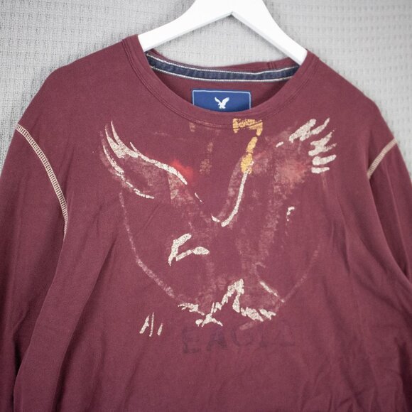 American Eagle Outfitters Distressed Faded Eagle Longsleeve - Picture 4 of 8